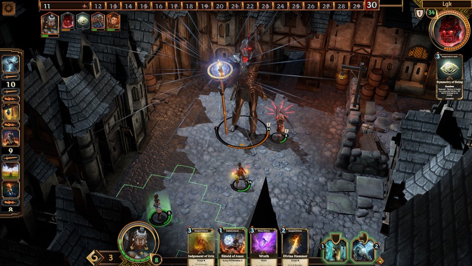 Spelldrifter's combat mixes turn-based tactics with card play.