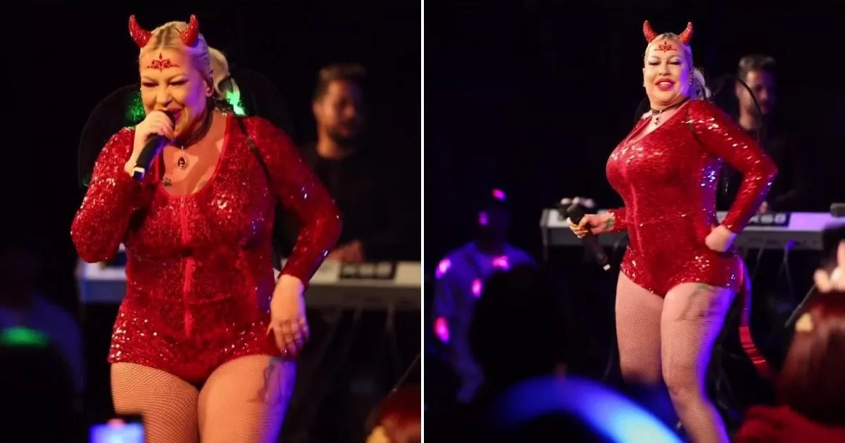 Disguised as a sexy devil, this is how La Diosa sang in her last concert in Miami
