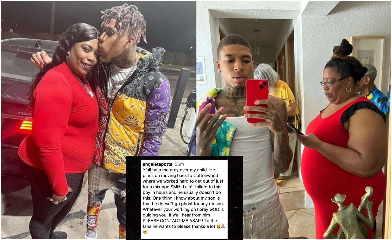 NLE Choppa's mom, concerned for his safety, pleads with fans to get in touch