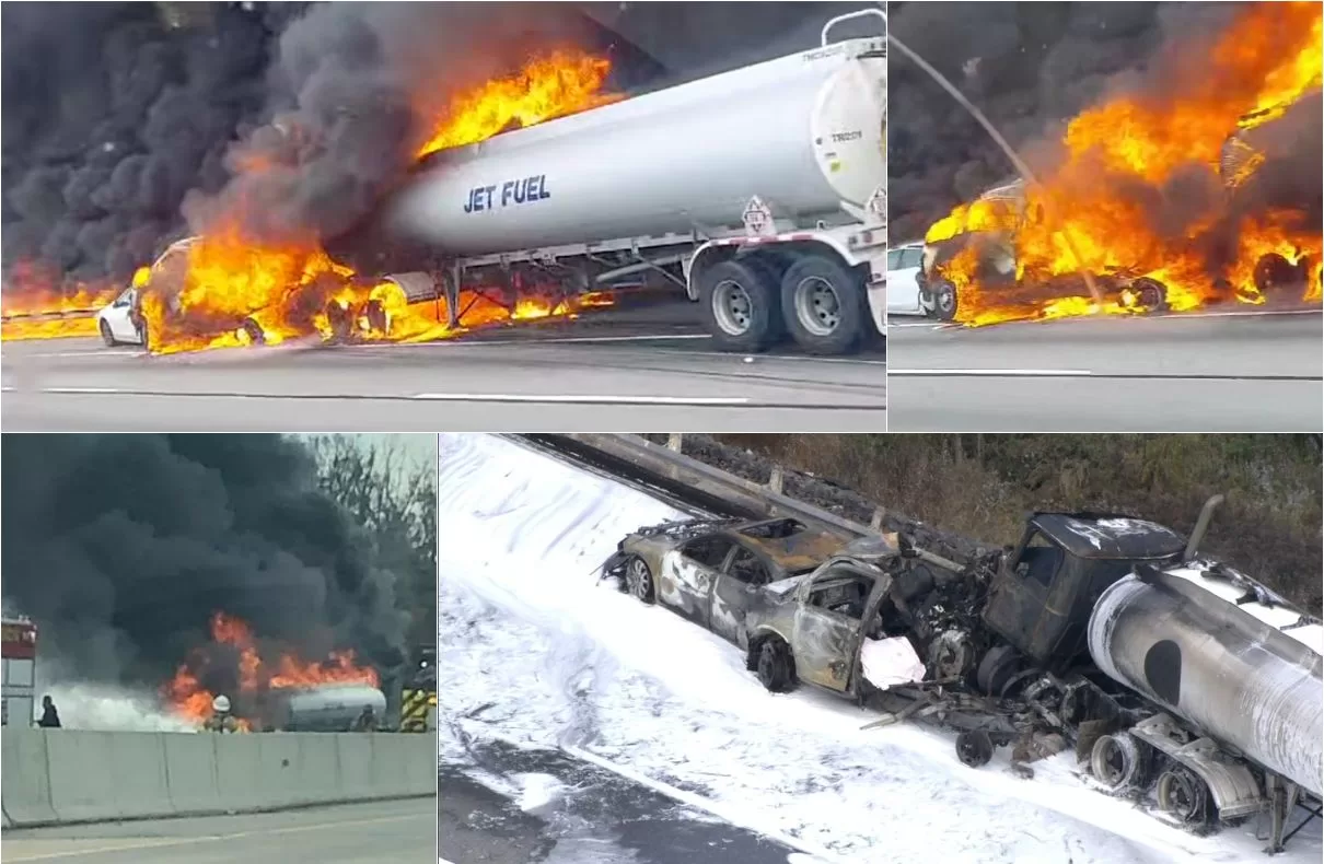 Pennsylvania Turnpike Tanker Truck Fire, 2 Dead