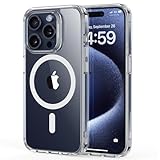 ESR for iPhone 15 Pro Case, Compatible with MagSafe, Military Grade Protection, Anti-Yellowing, Scratch-Resistant Back, Magnetic Phone Case for iPhone 15 Pro, Classic Series, Clear