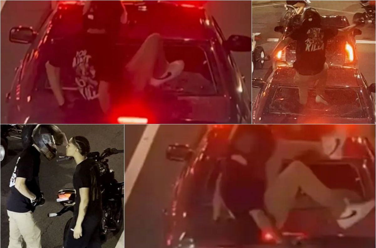 motorcyclist arrested after kicking in woman’s car windshield in philadelphia