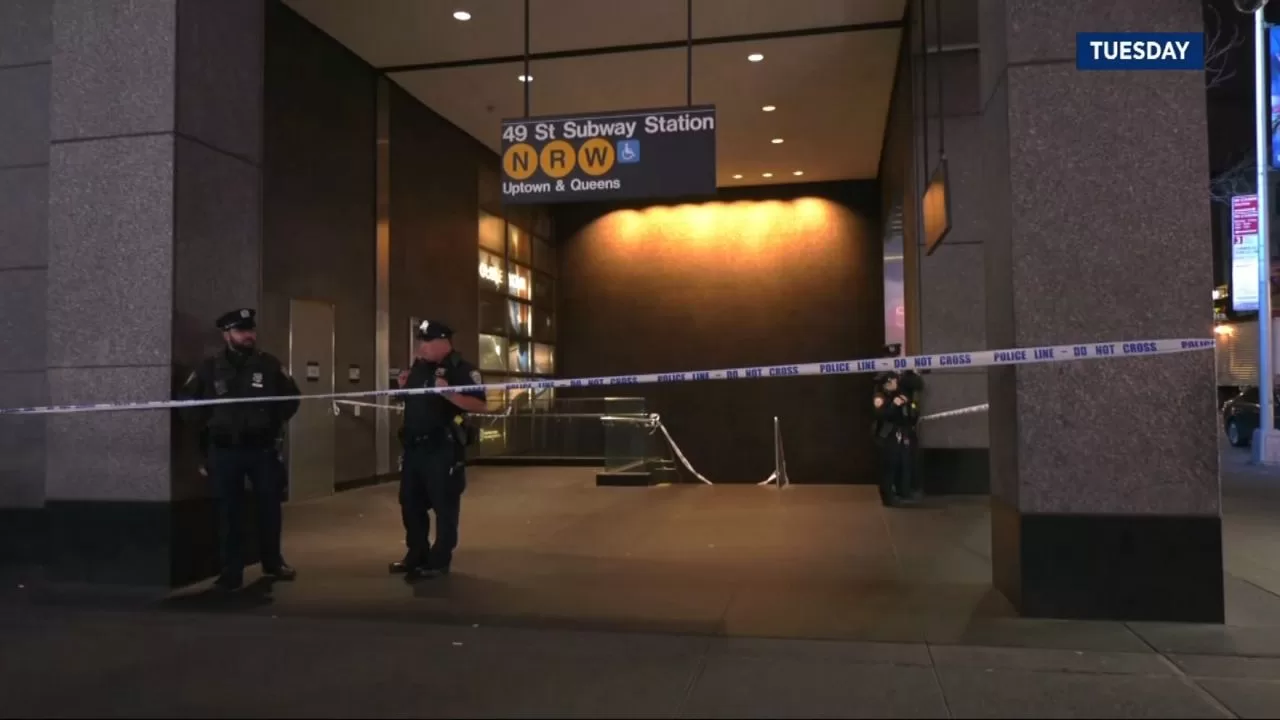 A subject shoots in a subway station to stop robbery
