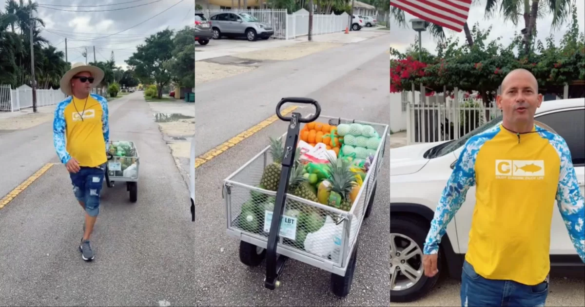 Cuban makes a living selling fruit in Florida: “This is good”
