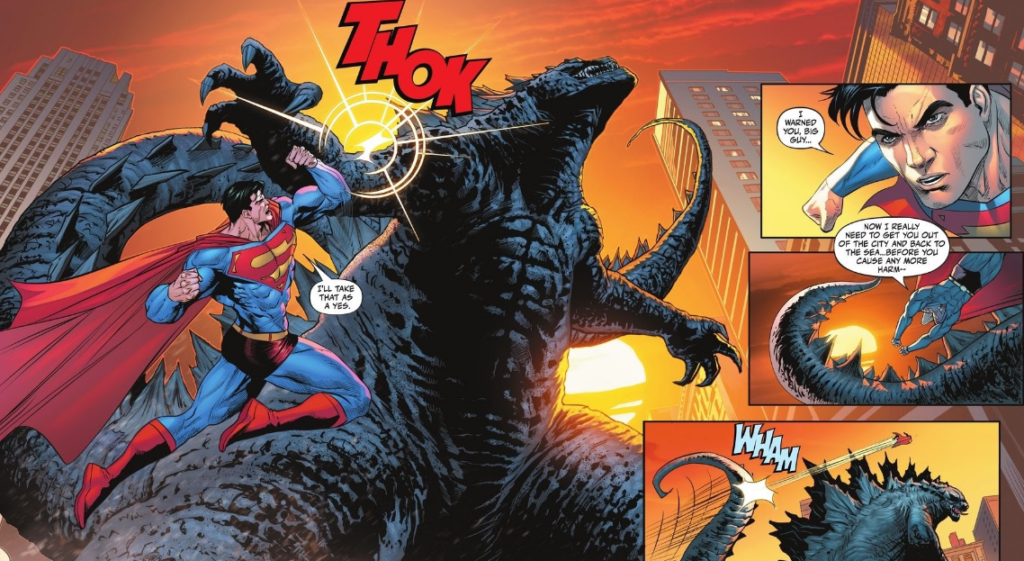 DC preview highlights fight between Godzilla and Superman
