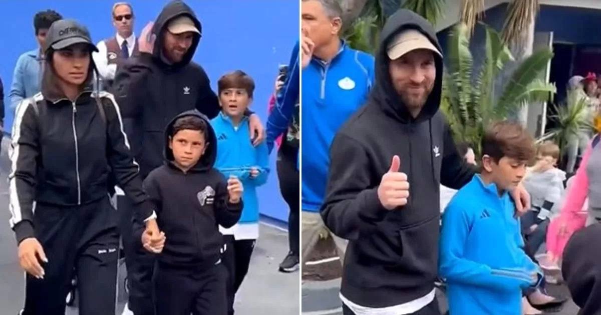 Leo Messi enjoys Disney World with his family and causes a stir among visitors
