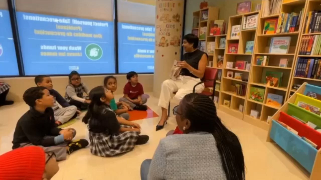 Library at a children's medical center in the Bronx
