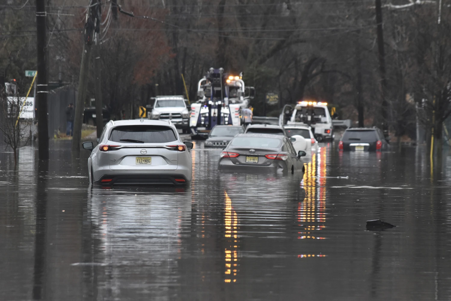 Two fatalities were attributed to a strong storm that swept from the Southeast to New England