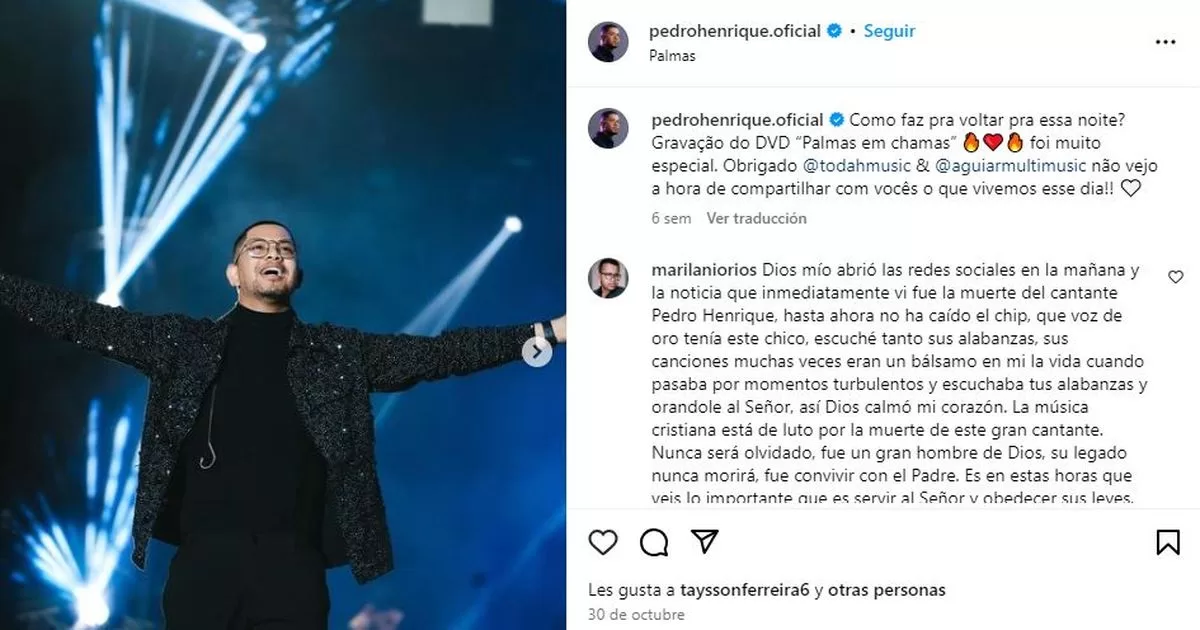 Brazilian singer Pedro Henrique dies during a concert

