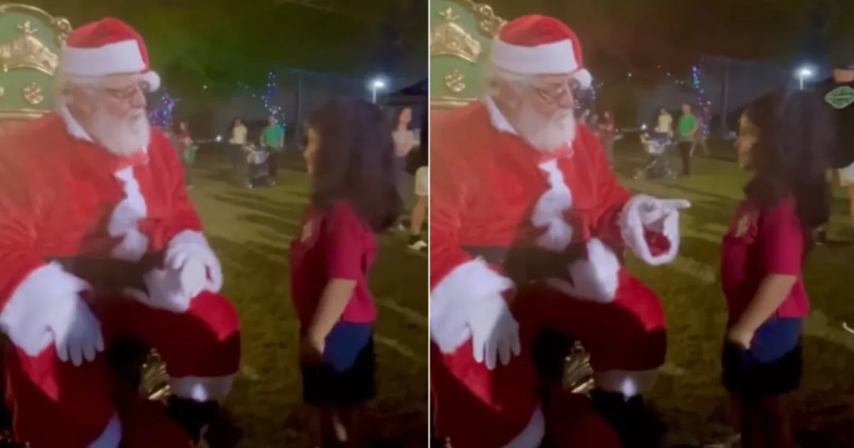 Cuban Santa Claus pleases a girl in Hialeah and conquers the networks: "Forget about that"
