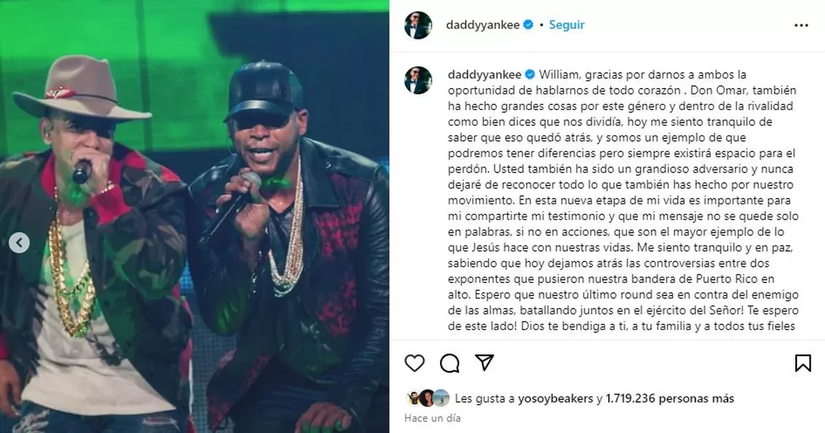 Don Omar and Daddy Yankee end their rivalry
