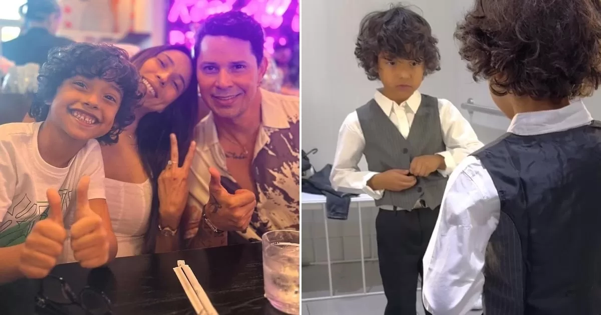 Leoni Torres' son surprises with an elegant look and his father reacts: "You look spectacular"
