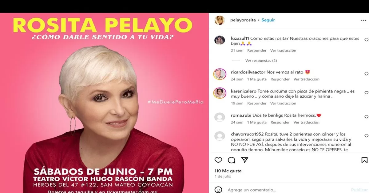 They mourn the death of Mexican actress Rosita Pelayo
