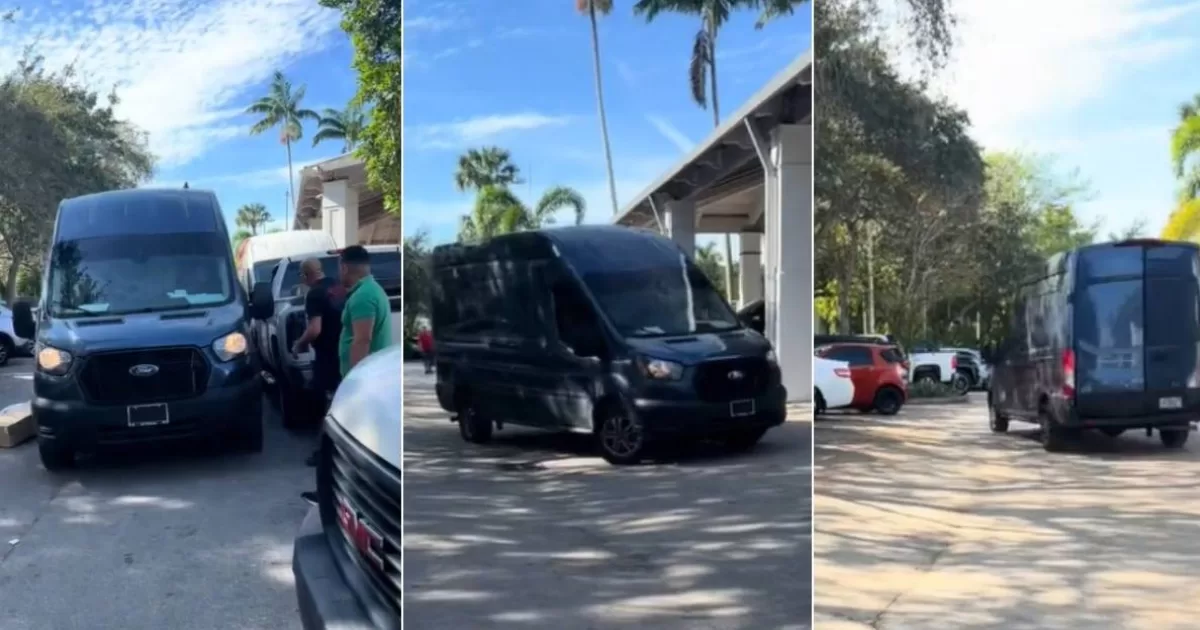 This is how the Amazon van was stolen in front of Cubans in Miami
