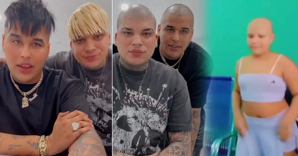 Dany Ome and Kevincito El 13 shave their heads in solidarity with a Cuban cancer patient
