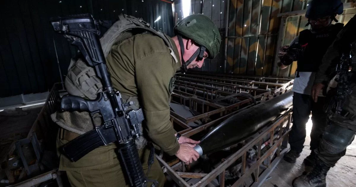 Israel shows Hamas weapons manufacturing site in Gaza
