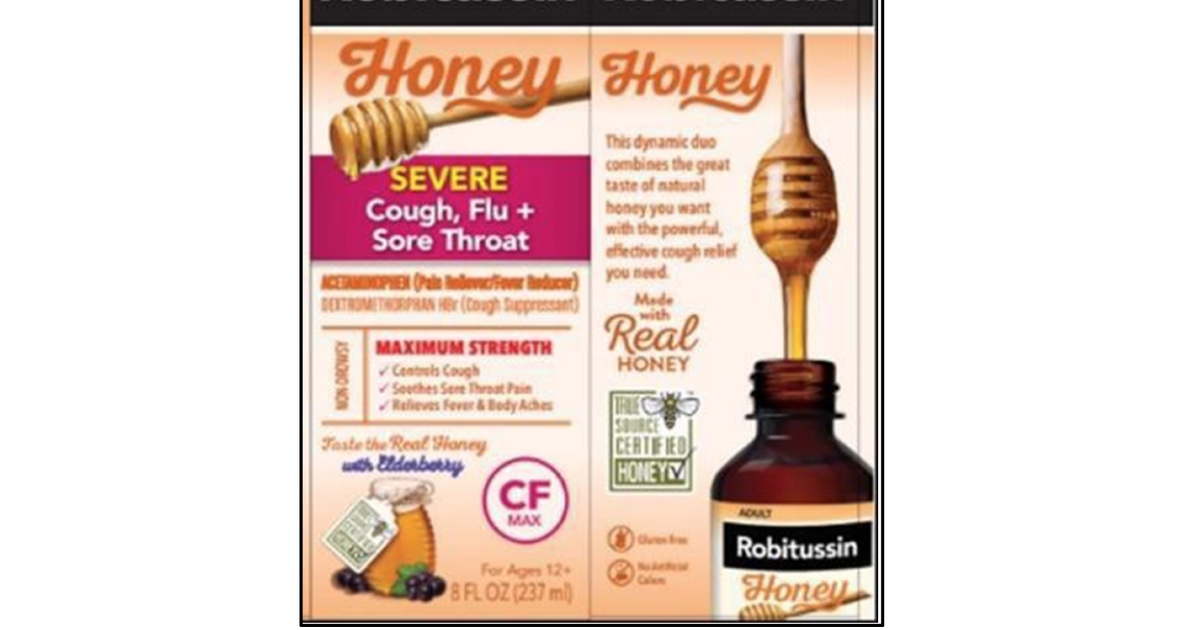 Robitussin Honey CF cough syrups recalled due to microbial contamination
