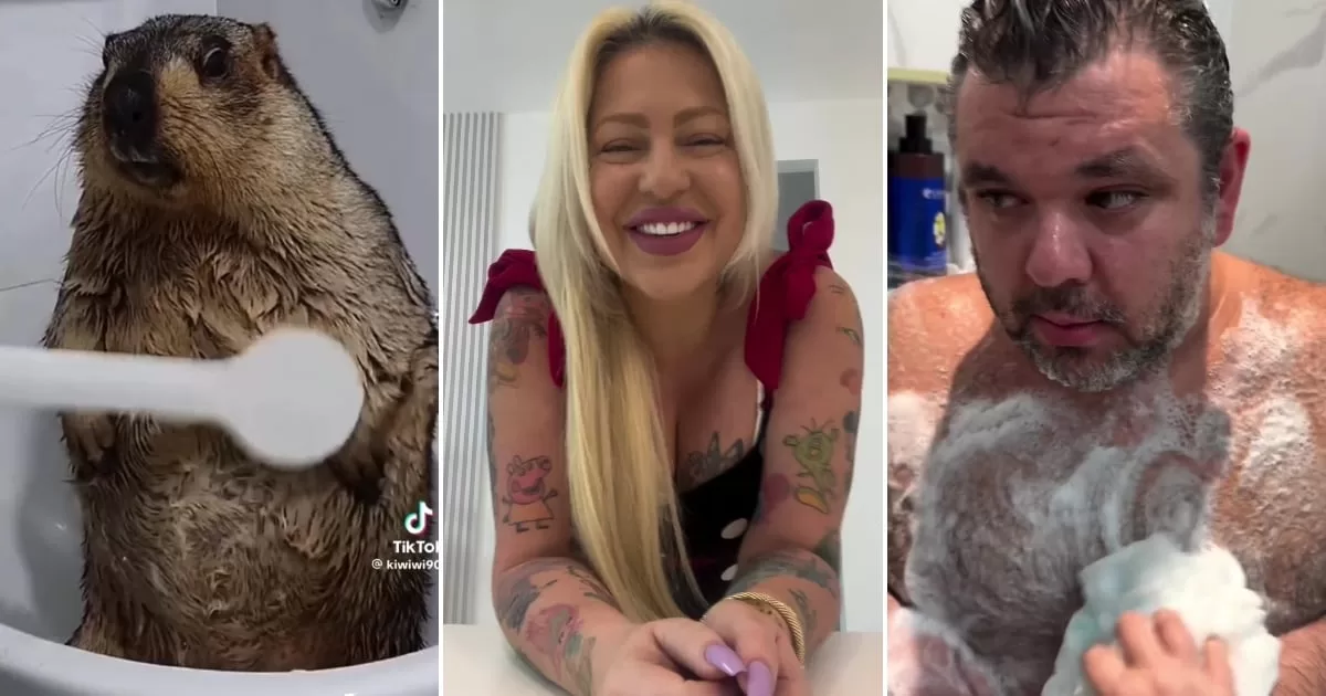 The Goddess compares King The Magician to a groundhog at bath time: "I love my new pet"
