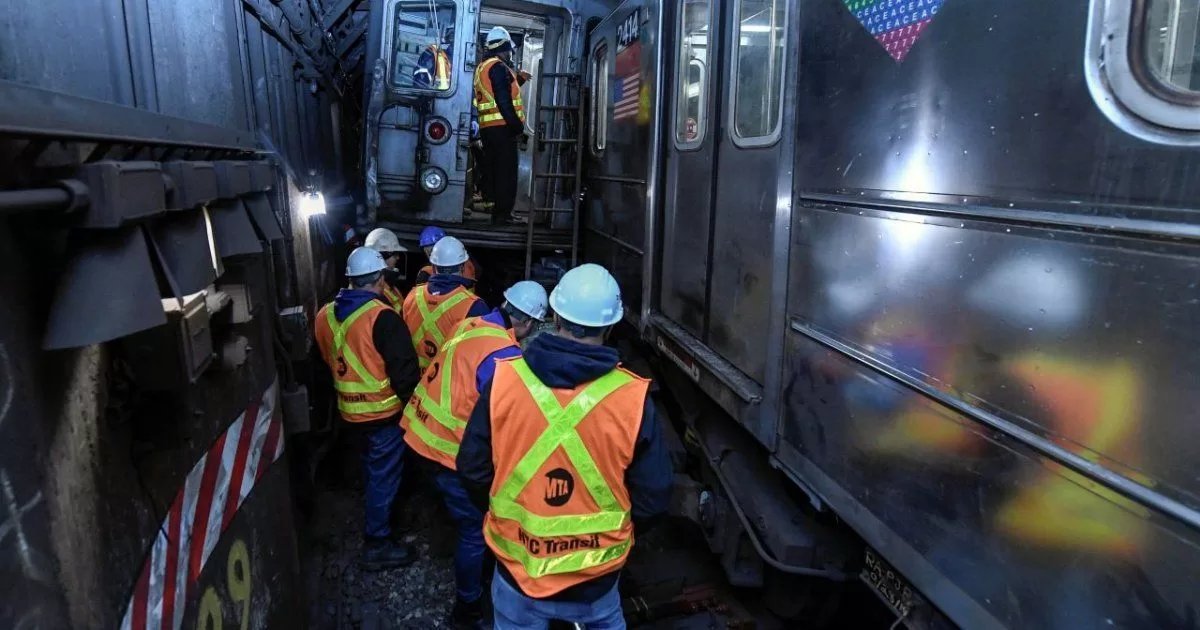 Train rearrangement tasks continue after crash in New York subway
