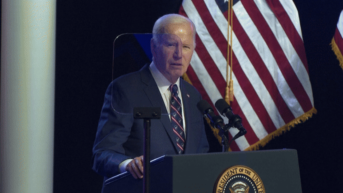 El presidente Joe Biden ofrece un discurso en el Montgomery County Community College en Blue Bell, Pensilvania, el 5 de enero de 2024.&nbsp;