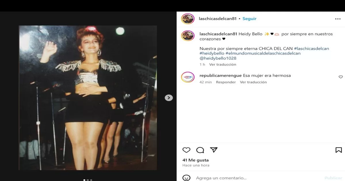 Death of Heidy Bello, singer of Las Chicas del Can, confirmed
