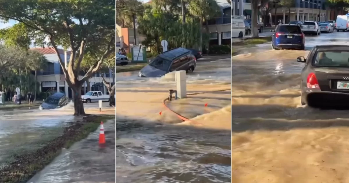 Flooding reported due to broken water pipe in Miami Lakes
