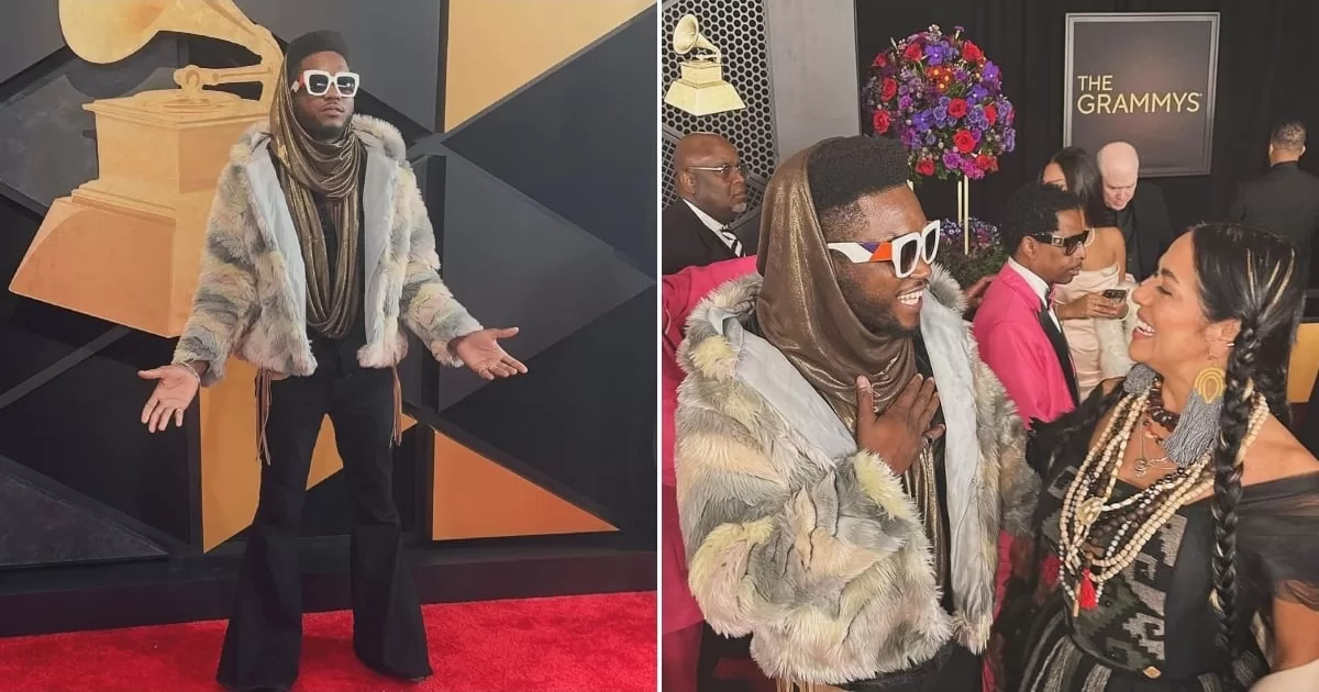 This was Cimafunk's time on the red carpet at the 2024 Grammys
