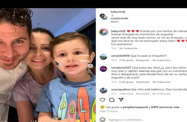 Chef James Tahhan's son suffers facial accident
