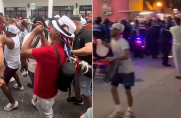 Conga on Calle Ocho in Miami ends like the Guatao party
