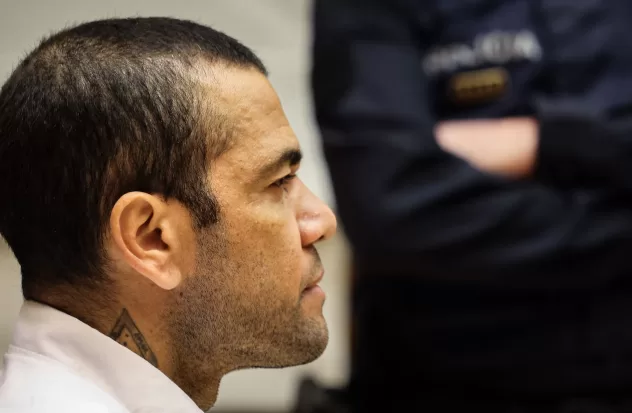 Dani Alves will spend the weekend in prison after failing to raise bail money
