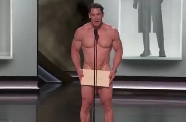 John Cena goes completely naked on stage at the 2024 Oscars
