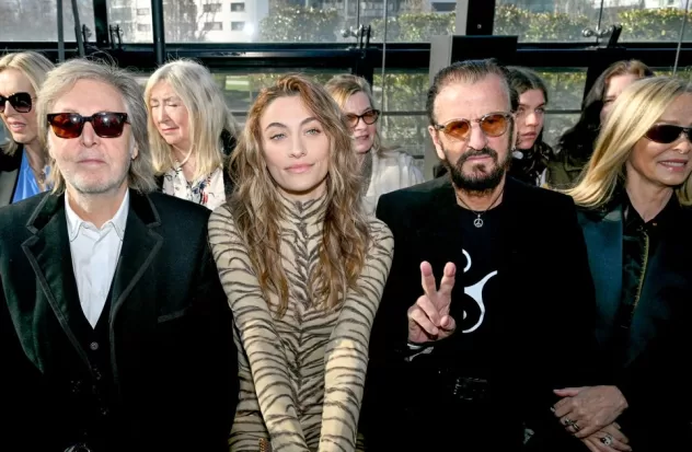 Paul and Ringo attend Stella McCartney fashion show in Paris
