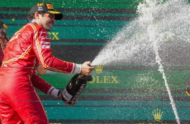 Sainz triumphs in Australia after Verstappen abandons due to engine failure
