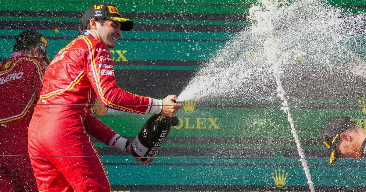 Sainz triumphs in Australia after Verstappen abandons due to engine failure
