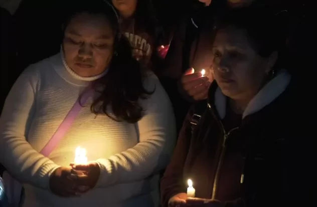 Vigil in memory of the boy Byron Palomino Arroyo
