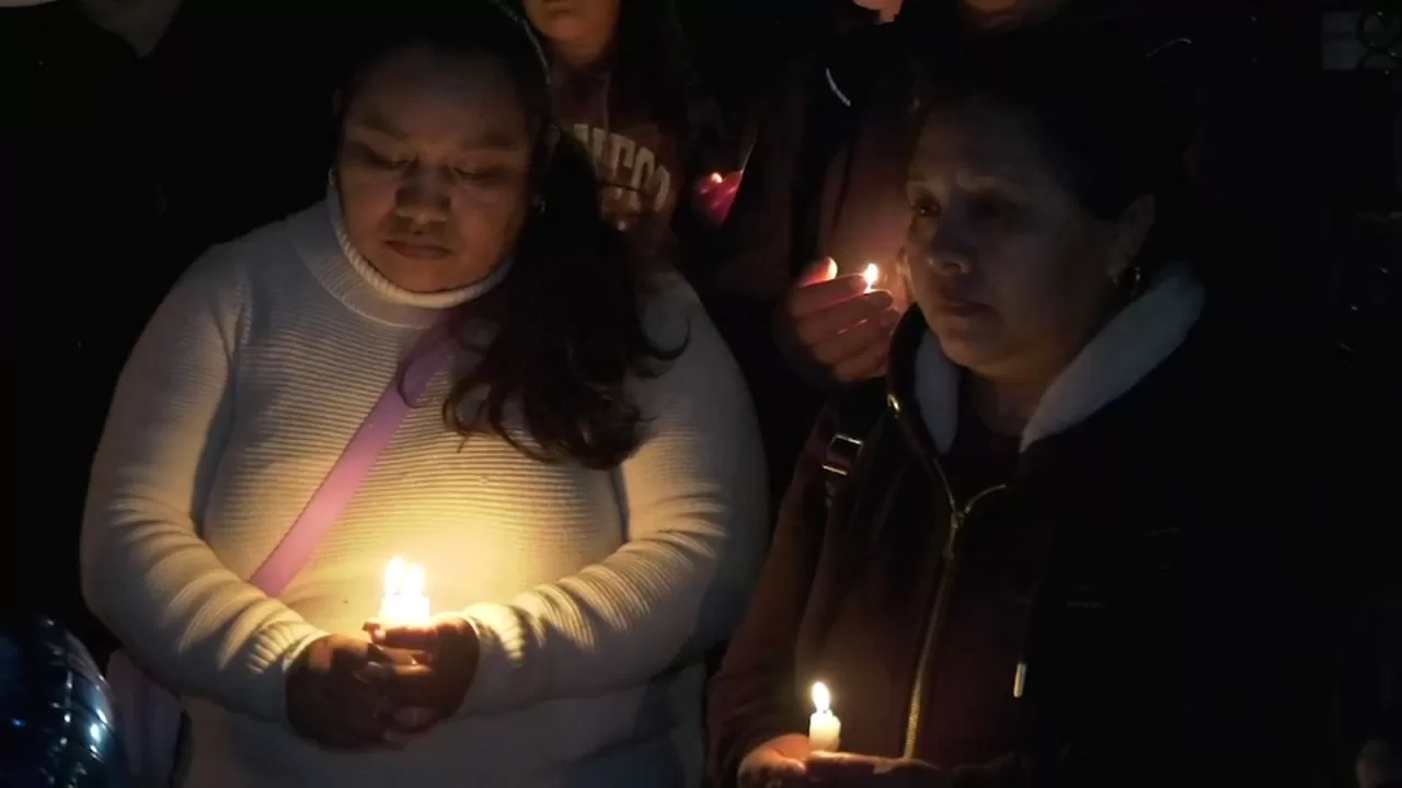 Vigil in memory of the boy Byron Palomino Arroyo
