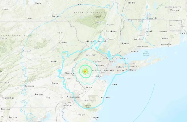 Earthquake in New York, magnitude 4.8