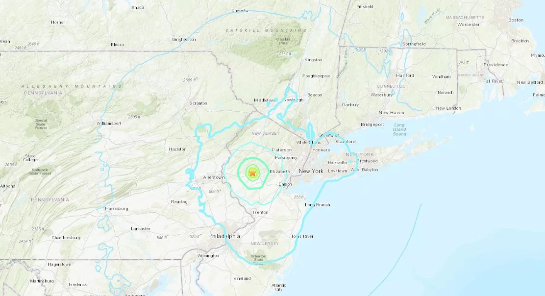 Earthquake in New York, magnitude 4.8
