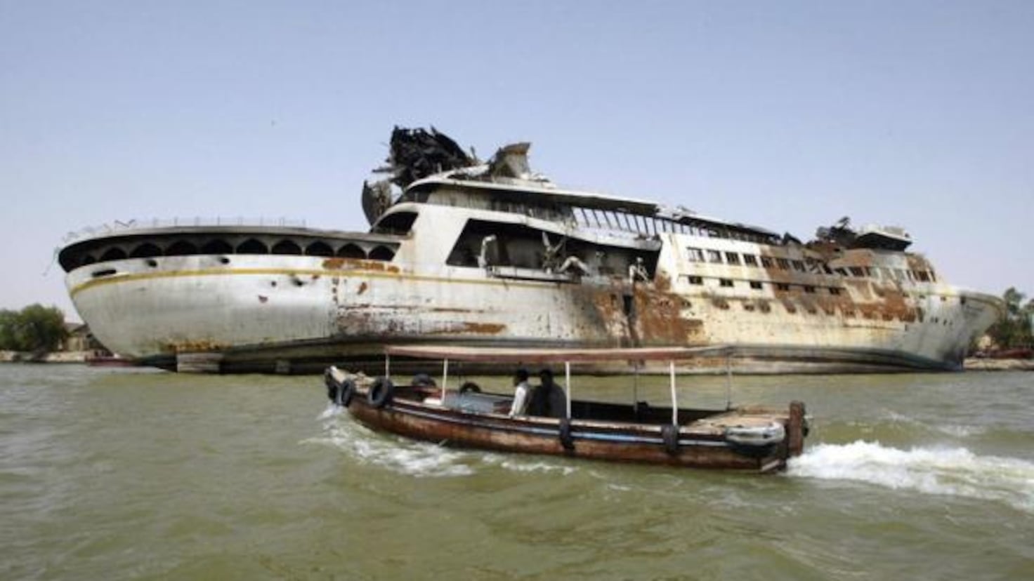 Saddam Hussein's luxury yacht is now a tourist attraction junk pile

