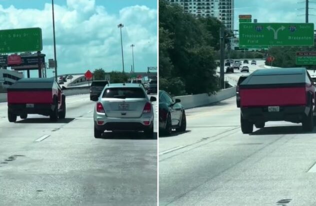 Cuban is surprised to see a Tesla Cybertruck on the Florida highway for the first time: "It's a flying saucer"
