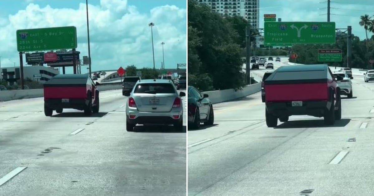 Cuban is surprised to see a Tesla Cybertruck on the Florida highway for the first time: "It's a flying saucer"
