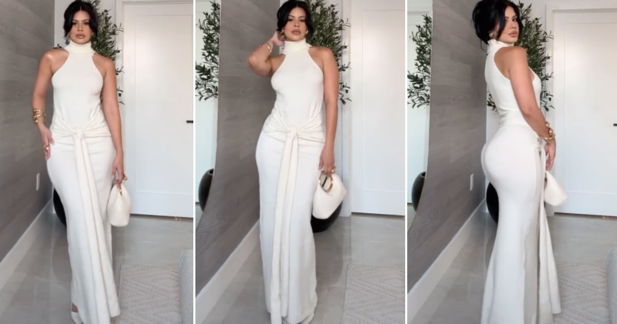 La Dura shows off her toned figure in a flattering dress
