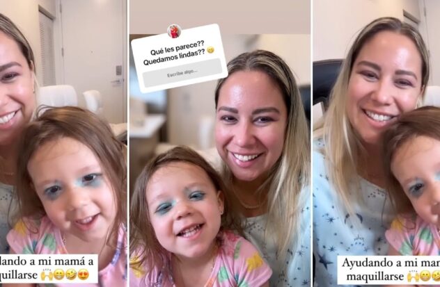 Miss Dayana and her daughter Victoria star in the funniest makeup session
