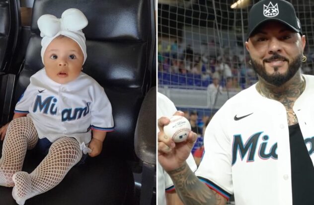 Paris, daughter of El Chacal, ready to accompany her father on Cuban Heritage Day at the Marlins stadium
