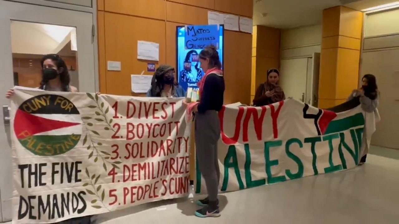 Pro-Palestinian protesters occupy CUNY building
