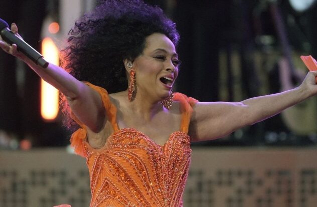Diana Ross performs at the reopening of an old train station in Detroit
