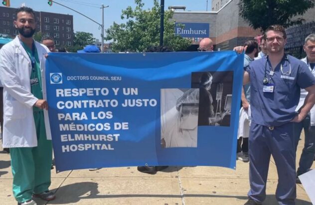 Doctors protest Elmhurst Hospital Center
