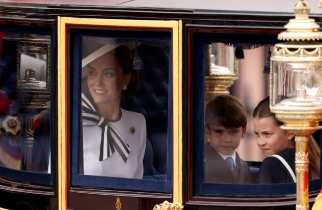 First images of Kate Middleton in her reappearance at the Trooping the Color parade

