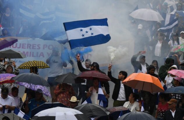 Protests in Honduras against the presence of the Sao Paulo Forum
