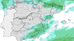 Maximum EPS precipitation in the Peninsula and the Balearic Islands